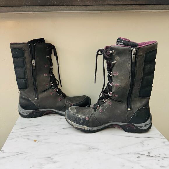 Ahnu Northridge Black Winter Lace Up Boots Women’s Size 10 - Picture 6 of 10